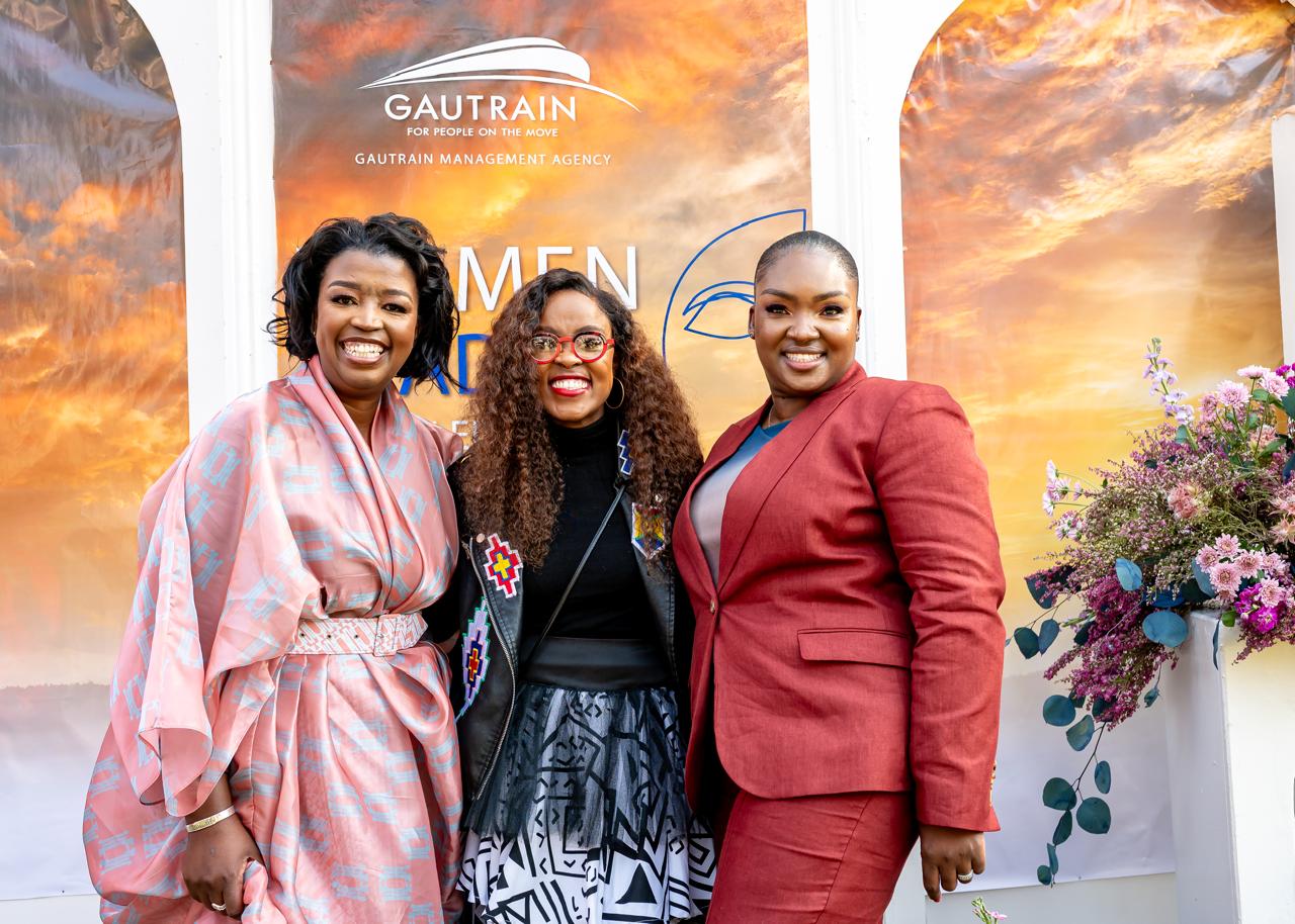 Women networking at the event